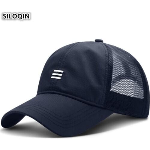 SILOQIN Adjustable Size Mens Mesh Breathable Baseball Caps Summer Womens Cap Simple Sports Cap Couple Hat Golf Baseball Cap