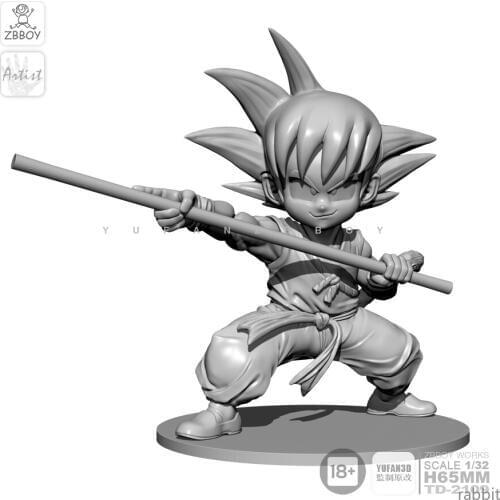 65MM Resin Kits Goku resin Soldier Model self-assembled TD-2109