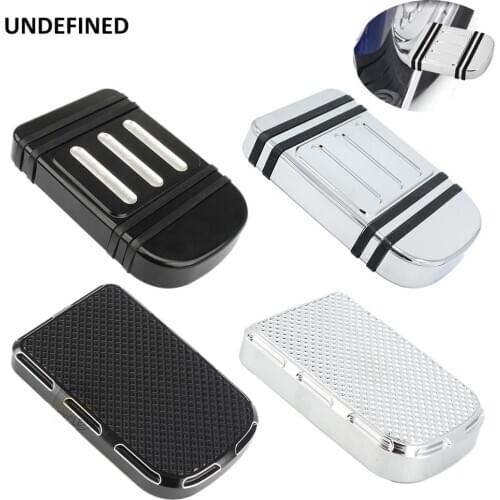Brake Pedal Pad Cover CNC Large Foot Pegs Pads For Harley Touring Road King Electra Street Glide Softail Fat Boy Dyna FLD Trike