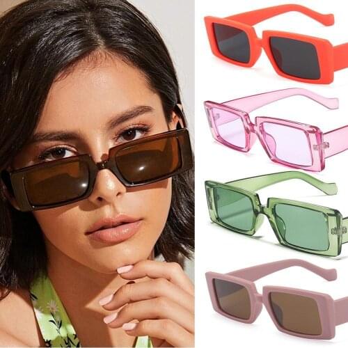 2021 New Glasses Rectangular Color Sunglasses Shading And Dust-Proof Fashion Ladies Sunglasses Decoration