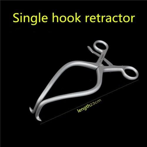 Orthopedic instruments medical spinal tissue distraction forceps single hook automatic retractor blunt head right angle sheep ao