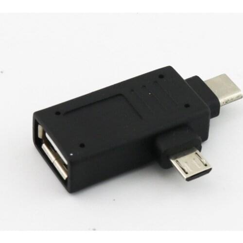 2 in 1 USB 2.0 Micro USB Type C OTG Adapter Converter Type C Converter For Xiaomi Samsung USB Adapter Android Phones
