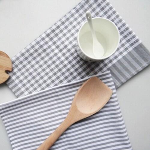 Striped Cotton Plaid Mats Placemats High-quality Brief Pastroal Table Napkins Kitchen Background Tablecloth Tea Towels