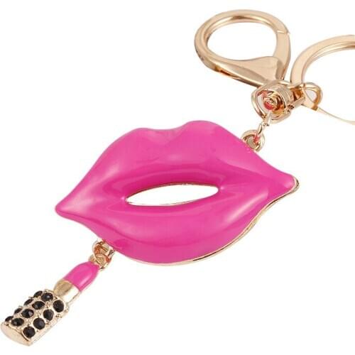 Popular hot selling lipstick holder keychain korean fashion style multi-purpose key chain