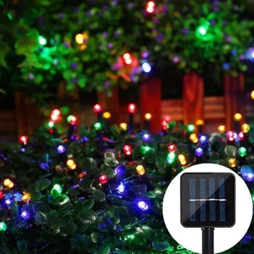 LED solar string lights fairy lights outdoor lights 12M/22M decorative garden waterproof ball string Christmas wreath decoration
