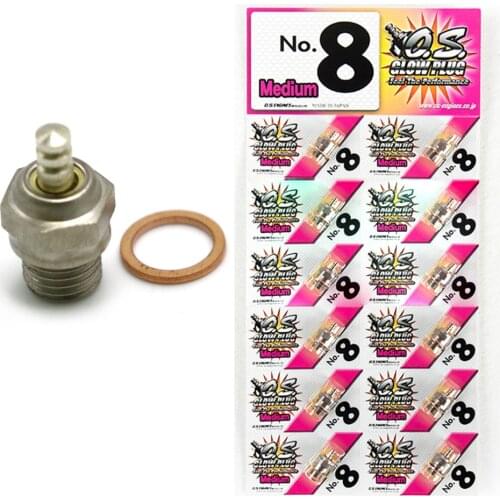 Glow Plug,100% Original O.S. OS8 OS 8 No. 8 8# Medium Glow Plug for RC Engine