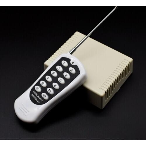 433Mhz Universal Wireless Remote Control Switch DC 12V 12CH Relay Receiver Module and RF 433 Mhz Led Light Switch Transmitter
