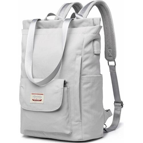 Waterproof Stylish Laptop Backpack Women 13 13.3 14 15.6 Inch Korean Fashion Oxford Canvas USB College Backpack Bag Female New