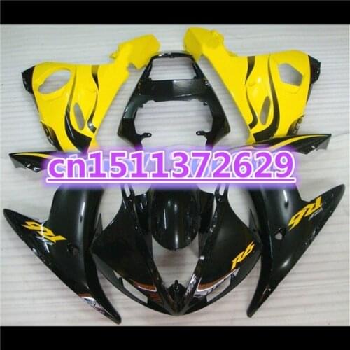 Yellow black Fairing for YZF R6 2003 2004 2005 YZF-R6 03 04 05 YZFR6 600 03-05 fairing kit YZF-R6 03 04 05-Dor D