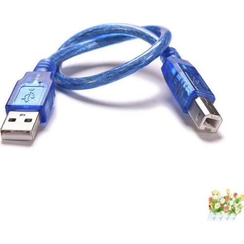 1PC Data Transfer Printer Cable Cord 30CM Blue High Speed USB 2.0 A Male to B Male