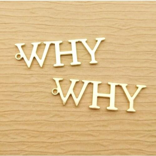 10pcs 11x37mm why charms for jewelry making earring pendant necklace and bracelet charms