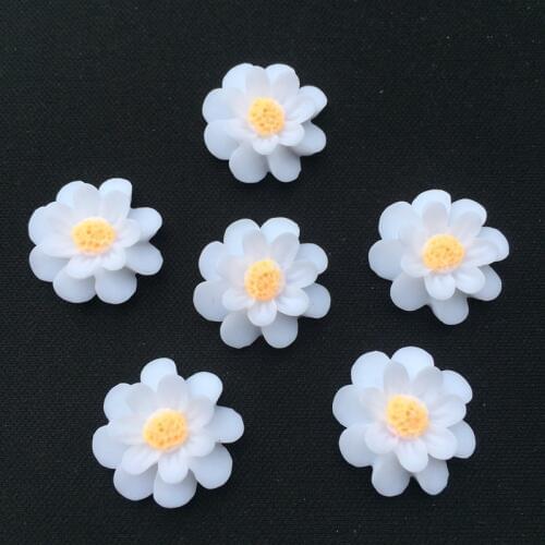 10pcs/pack 17mm 3D Flower Rhinestone Buttons Artificial Plastic Decorative Crystal Strass Beads