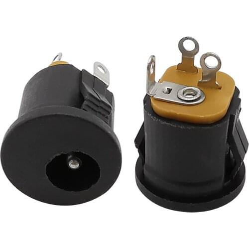 10Pcs DC-022K 5.5x2.1mm DC Socket 5.5*2.1mm DC Power Female Jack Charging Interface Panel Mounting Connector