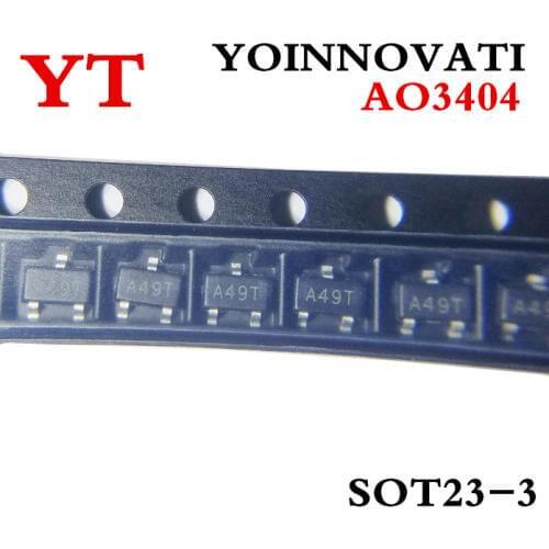 100pcs/lot AO3404 MOSFET N-CH 30V 5.8A SOT23 Best quality