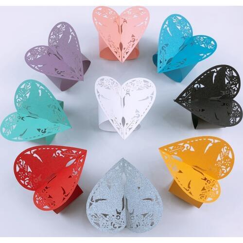 50pcs Pigeon Style Laser Cut Porta Guardanapo Napkin Rings For Wedding Holders Party Wedding Favors Table Decoration Supplies