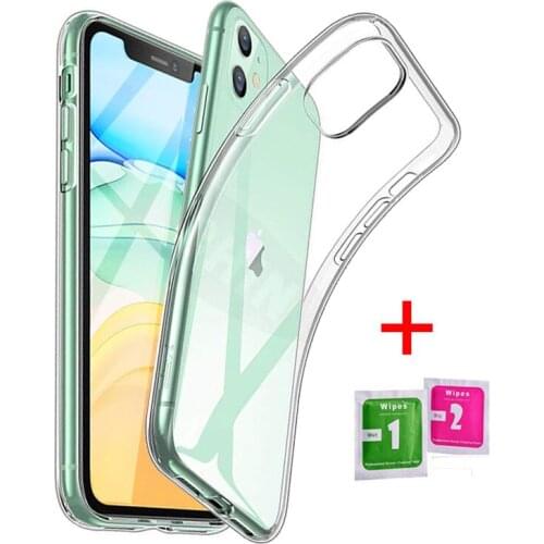 Case for iPhone 11 Pro Max Xs XR 7 8 6S Plus 5S TPU Silicone Clear Soft Case Transparent Gel Slim Flexiable Back Cover