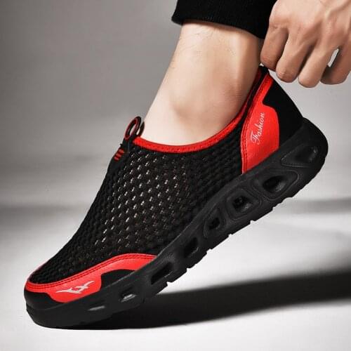 Men Casual Shoes Sneakers Fashion Light Breathable Summer Sandals Outdoor Beach Vacation Mesh Shoes Zapatos De Hombre Men Shoes