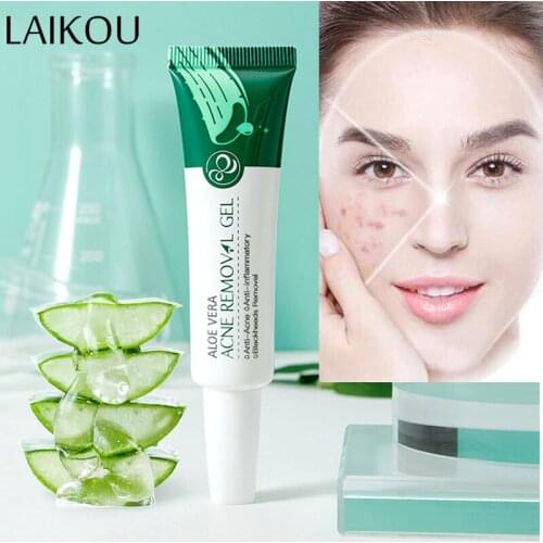 LAIKOU Aloe Soothing Gel Acne Treatment Hyaluronic Acid Oil Control Whitening Dark Spots Moisturizing Anti-Aging Facial Gel 20ml