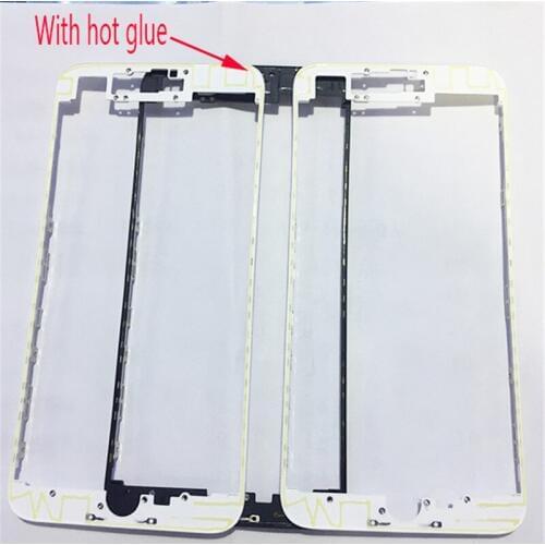 Hot 50pcs/lot Lcd & touch screen frame front bezel supporting bracket with hot glue for iPhone 5 5G 5S 6 6Plus 6S 6SP 7G 7Plus