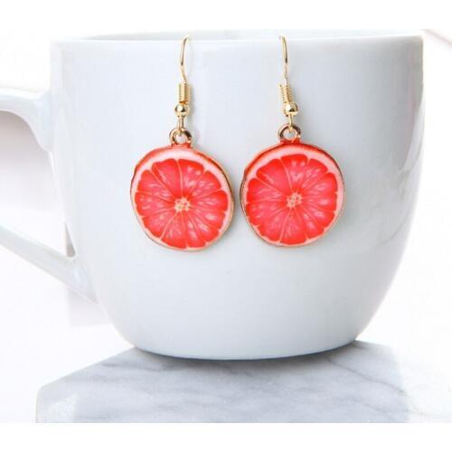 Fashion Jewelry Cute Cartoon Watermelon Pineapple Orange Apple Stud Earrings For Women and Girls Creative Art Fruits Earrings