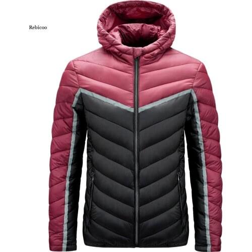 Mens Winter New Casual Detachable Hat Patchwork Warm Parkas Jackets Coat Men Autumn Classic Outfits Thick Parka Jacket