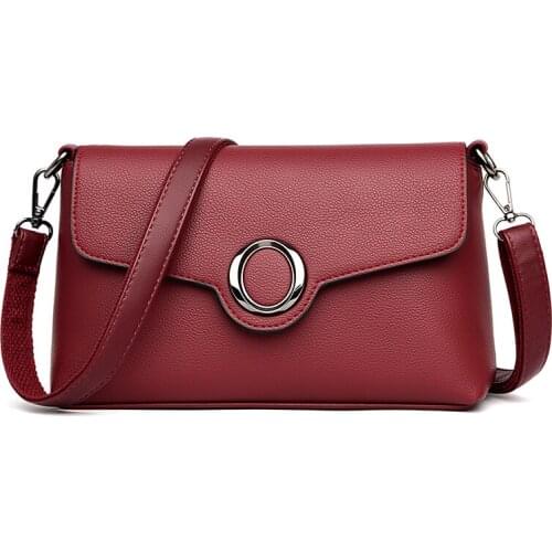 2021 New Fashion Leather Ladies Handbag Designer Messenger Bag Retro Ladies Small Shoulder Bag Casual Womens Messenger Bag