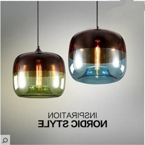 New American Industrial Loft Vintage Pendant Lights Black White Iron Edison Glass Retro Loft Vintage Pendant Lights Lamp