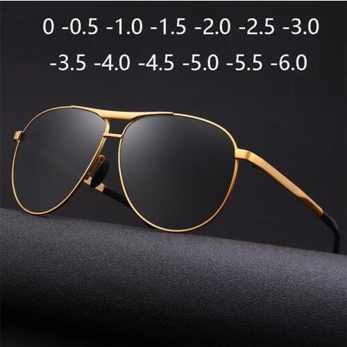 Hot New Oval Polarized Men Sunglasses With Degree Car Driving Finished Nearsighted Eyeglasses 0 -0.5 -1.0 -1.5 -2.0 -2.5 To -6.0
