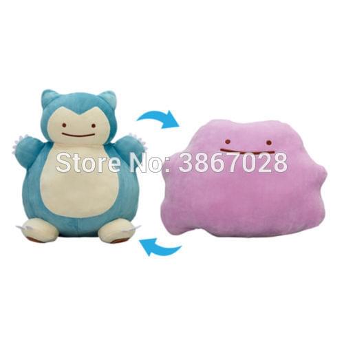 Authentic Snorlax Ditto Metamon Inside-Out Cushion Plush Bag Purse Figure 32CM