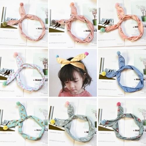 2019 Children Headdress Print Dot Plaid Bow Girl Baby Headband Turban Elastic Stripe Hair Bands Hair Accessories for Girl