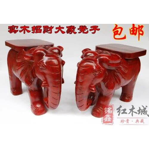 Redwood Crafts Chicken Wings Wood Stools Lucky Town Houses Evil Shoe Dresses Stools Solid Wood Elephant Decorations