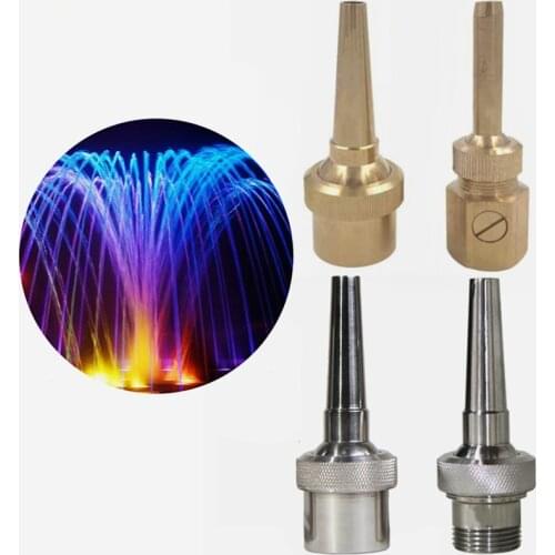 1/2" 3/4" 1" Copper Brass Jet Straight Adjustable Fountain Water Spray Nozzles Fountain Pool Nozzles