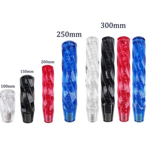 Universal Shift Knob Stick 15cm 20cm 30cm Manual Crystal Transparent Gear Shifter Knob Bubble Drift Shift Knob