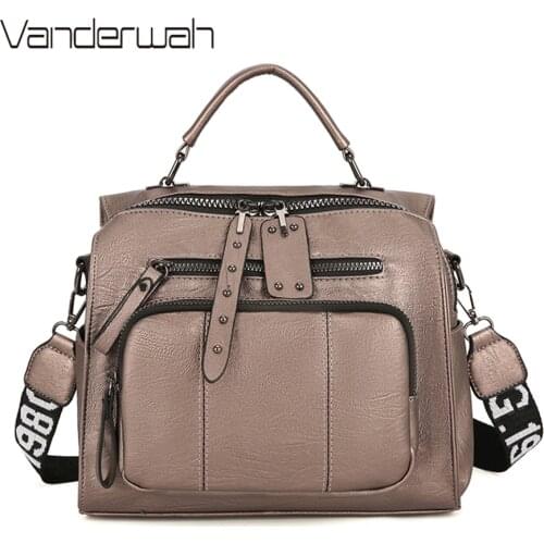 Women Soft Leather Backpacks High Quality Ladies Multifunctional Bagpack Luxury Designer Large Capacity Casual Daypack Mochilas