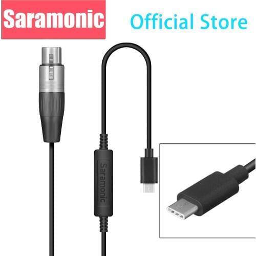 New Saramonic 6m Cable Adapter With XLR Female Input & USB Type-C Audio Interface for Pro XLR Mic & Android Smartphone Huawei