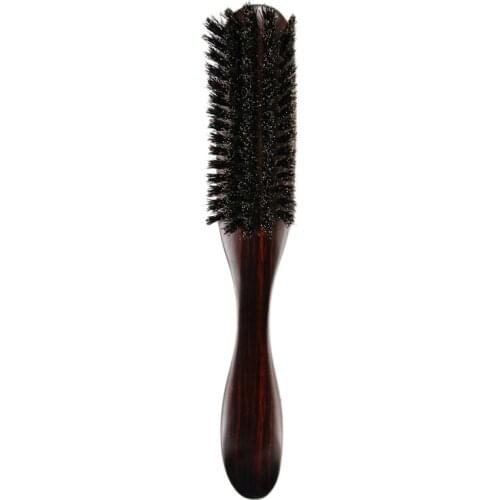 Wood Handle Boar Bristle Mens Shaving Brush Portable Barber Beard Brush for Facial Cleaning Mustache Tools