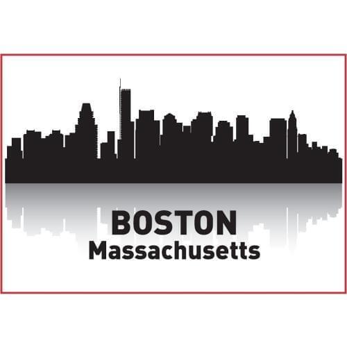 USA Travel Magnets Gifts 78*54*3mm Massachusetts Boston Skyline Souvenir Fridge Magnets 20286