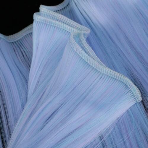 25*100cm Hair Gradient Purple Wig for 1/3 1/4 1/6 BJD Dolls Hairpiece