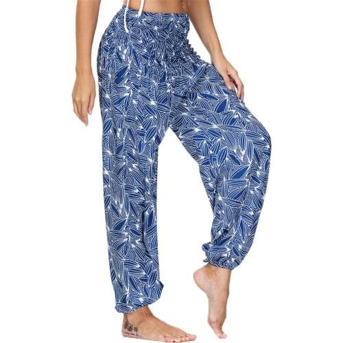 2021 Women Harem Pants Hippie Bohemian Casual Pants,With 2Pockets Yoga Pant ,Gypsy Baggy Boho Harem Pants
