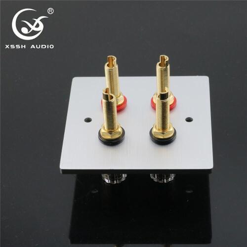 1 set XSSH Audio Hi-End Gold Plated Amplifier Speaker Terminal Female Long Short Version Including Binding Post and Plate Socket