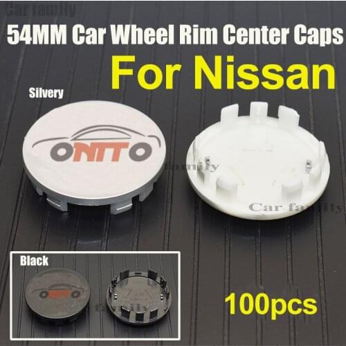 100x 54MM Car Wheel Hub Center Caps for Teana Teana Sylphy Qashqai Livina Tiida Cube Juke VERSA Leaf Car Styling 5.4CM Rim Caps