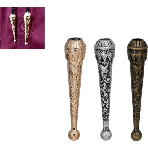 8SEASONS Bolo Tie Necklace Tips Pendants Baseball Bat Gold color/Antique Pewter/Antique Bronze"True Love Healthy"52x11mm, 2 PCs