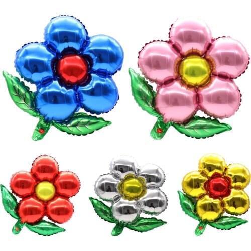 5Pcs Flower Aluminum Film Helium Balloon Birthday Party Wedding Bouquet Decoration Toy Baby Shower Anniversary Christmas Gift