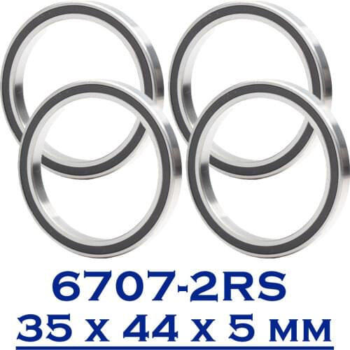 6707 2RS Bearing 35*44*5 mm ( 4 PCS ) ABEC-1 Slim Thin Section 61707RS 6707RS Ball Bearings 6707 RS