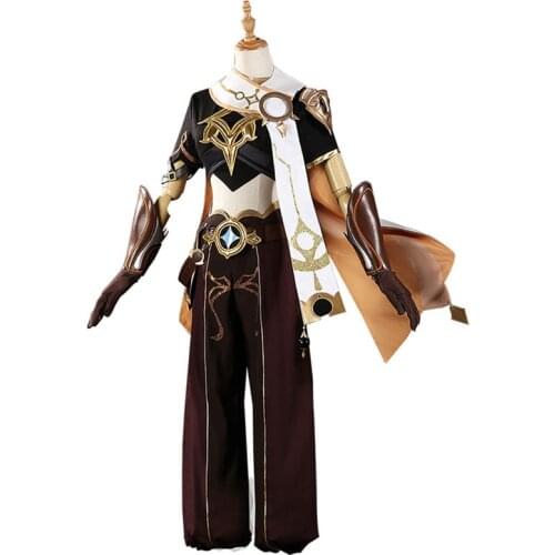 Anime Genshin Impact Traveler Paimon Game Suit Uniform Cosplay Costume Halloween Outfit For Women Men New 11