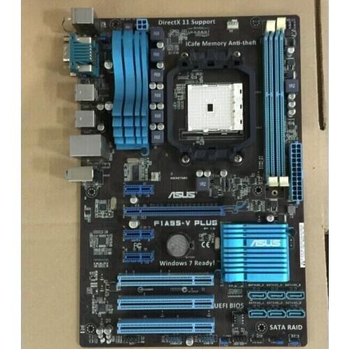 Used,Asus F1A55-V PLUS Original Used Desktop Motherboard AMD A55 Socket FM1 DDR3 16G SATA2 USB2.0 ATX