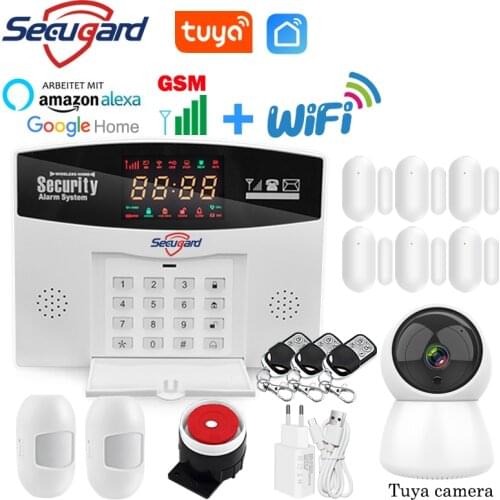 WiFi Smart Home Anti-theft Burglar GSM Alarm System Wireless Security Home Wifi Motion Sensor Magnetic Alarm Tuya Alexa Google