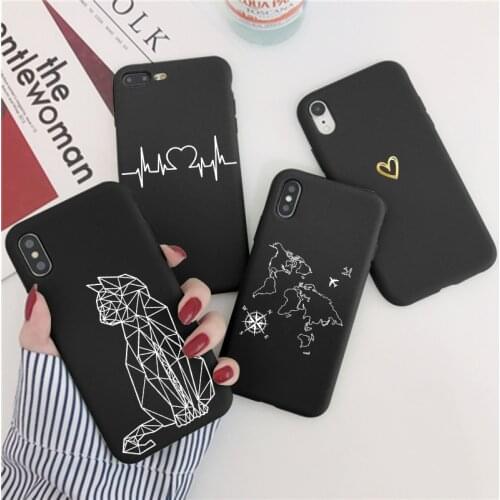 For Samsung Galaxy A32 A12 A22 A31 A21s A20e A10s A10 A7 2018 A750 A02s Case Funny Line Animal Love Pattern Shocproof Back Cover