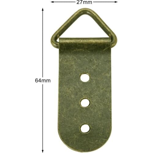 Dophee 2pcs picture Frame Hanger Hanging Photo Wall Oil Painting Mirror Saw Tooth Hooks with Screws 27*64mm