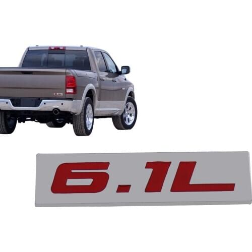 Chrome Red 6.1L 6.1 L for Engine Fender Trunk Lid Emblem Decal Badge Sticker